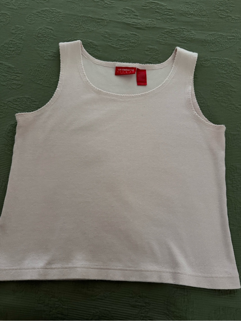 Liz Claiborne Light Peach Sleeveless Knit Tank Top